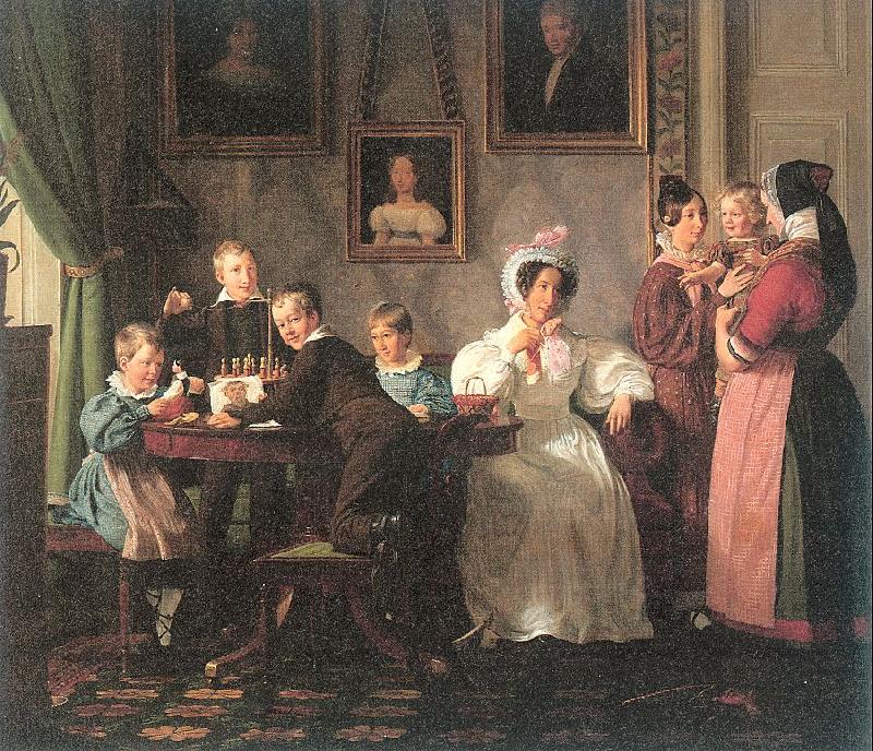 Marstrand, Wilhelm The Waagpetersen Family France oil painting art